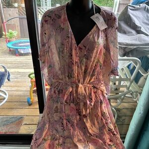 Floral Pink Kimono romper